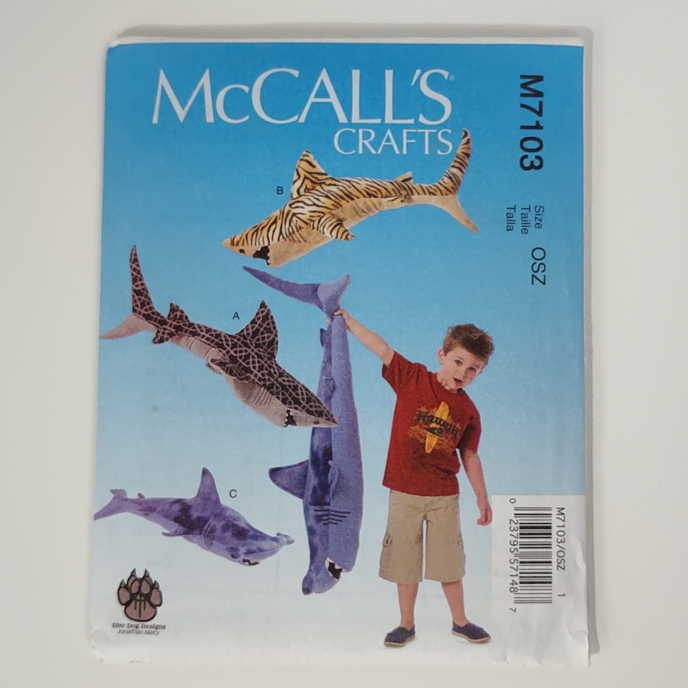 McCall's Crafts M7103 Stuffed Sharks Sewing Pattern